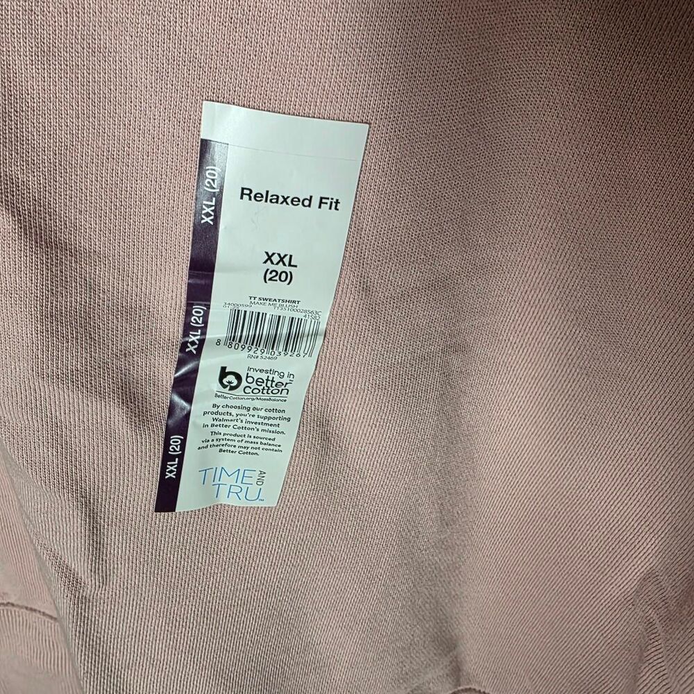 Time-and-tru Women's Pink Sweatshirt - Picture 4 of 4